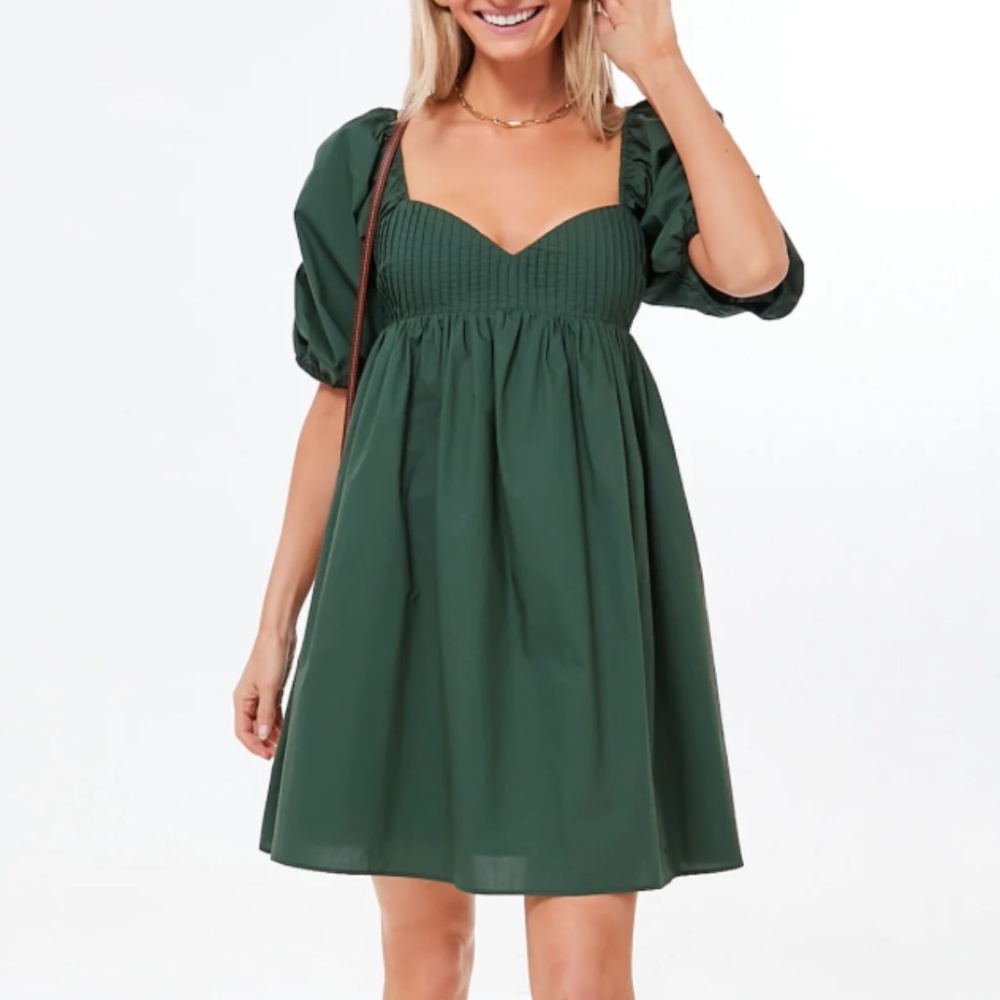 HYACINTH HOUSE Emerald Puff Sleeve Sasha Mini Dress Size XS